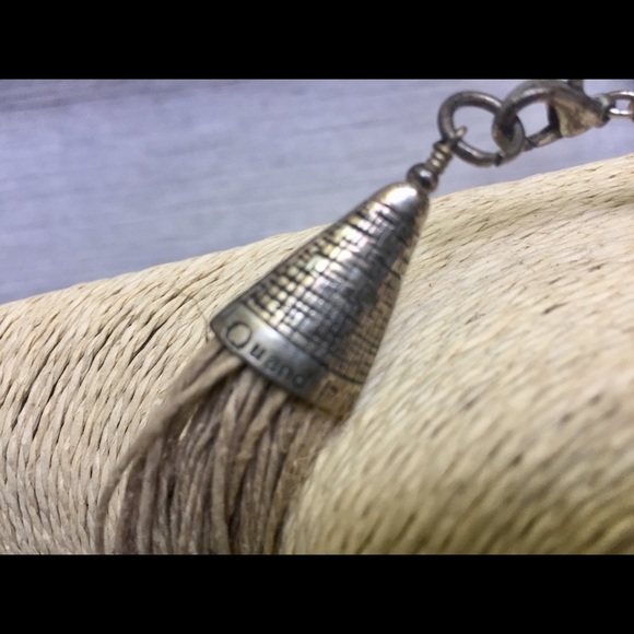 Quand Lili Cherche Titi Linen/Silver Necklace Made in France - Picture 4 of 9